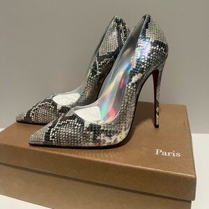 Christian Louboutin So Kate Roccia Python Heels NIB size 38